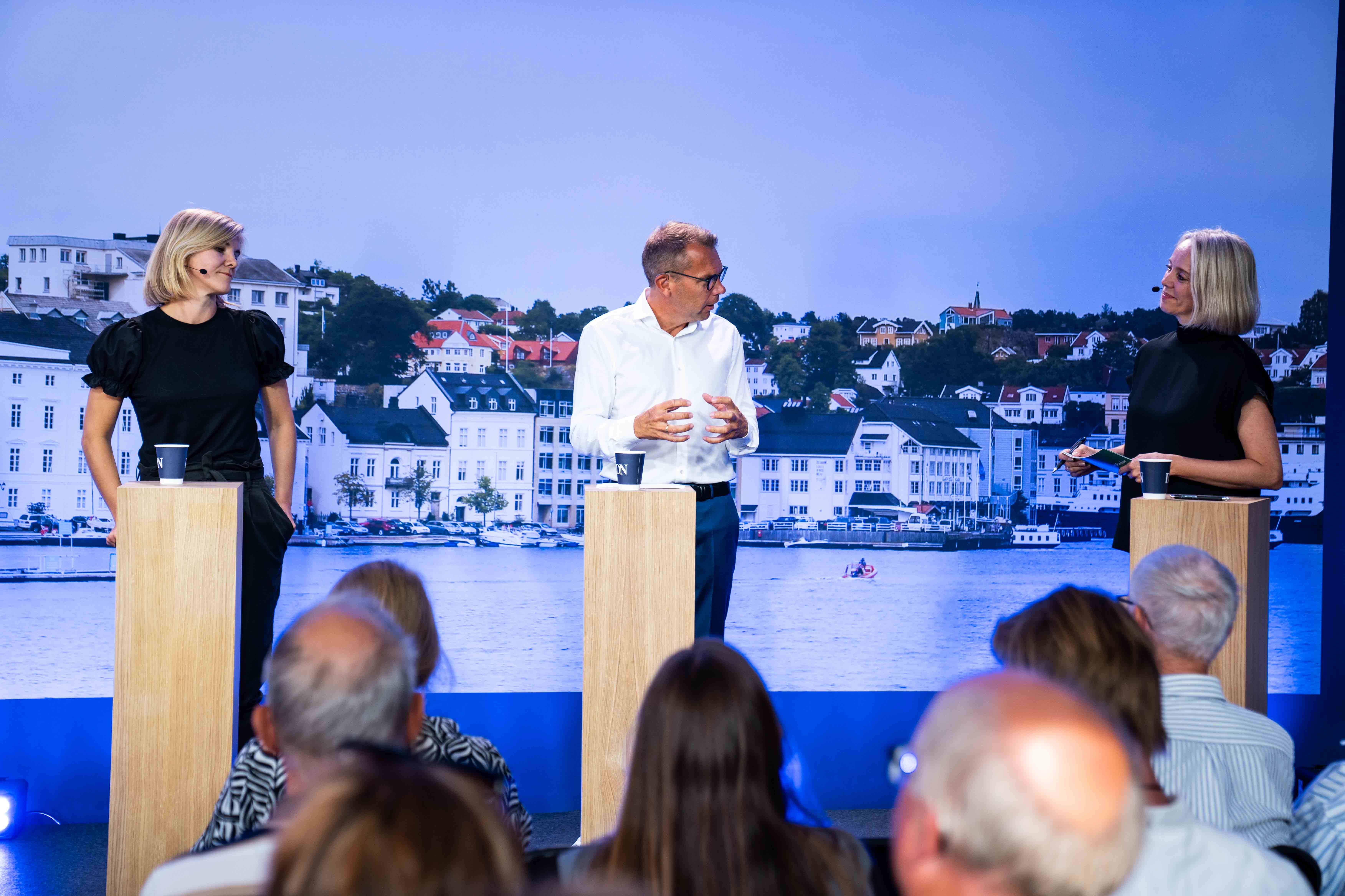 Steffen Syvertsen i debatt i DN-teltet