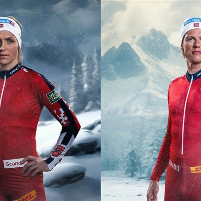 Bilde av Therese Johaug og Johannes Høsflot Klæbo.