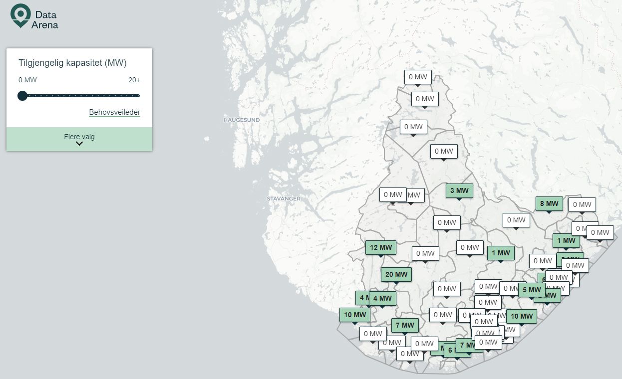 Illustrasjonsbilde av kartet til Data Arena