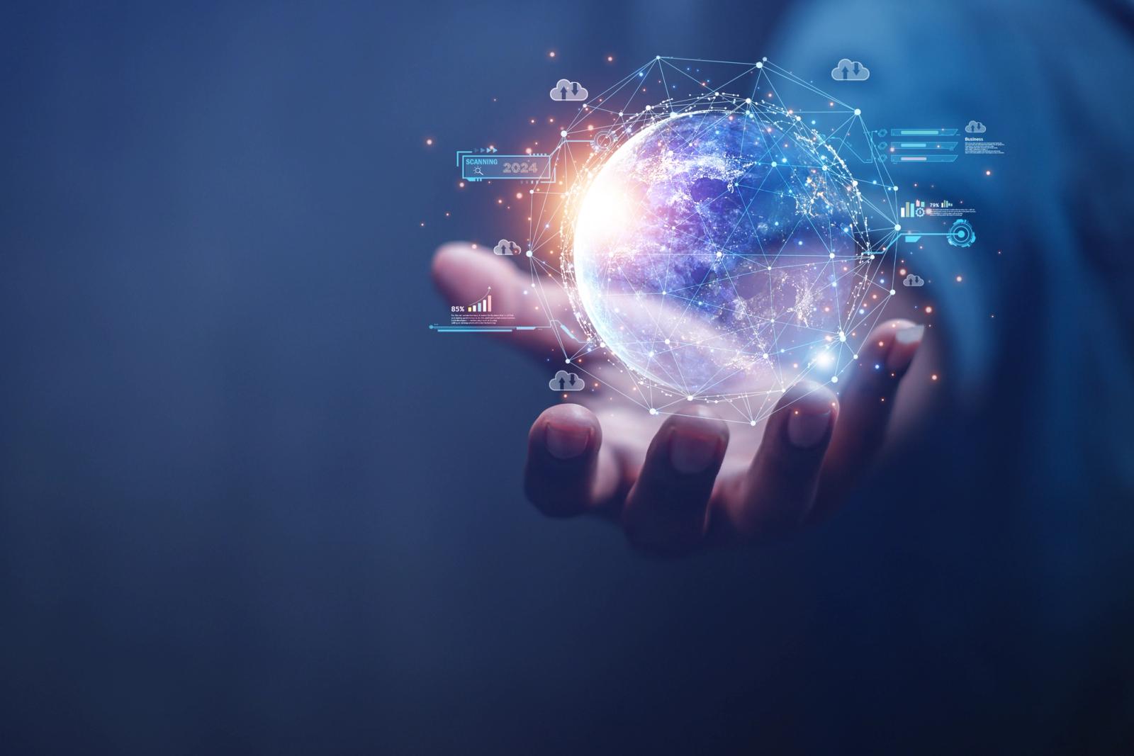 Digital Globe in hands