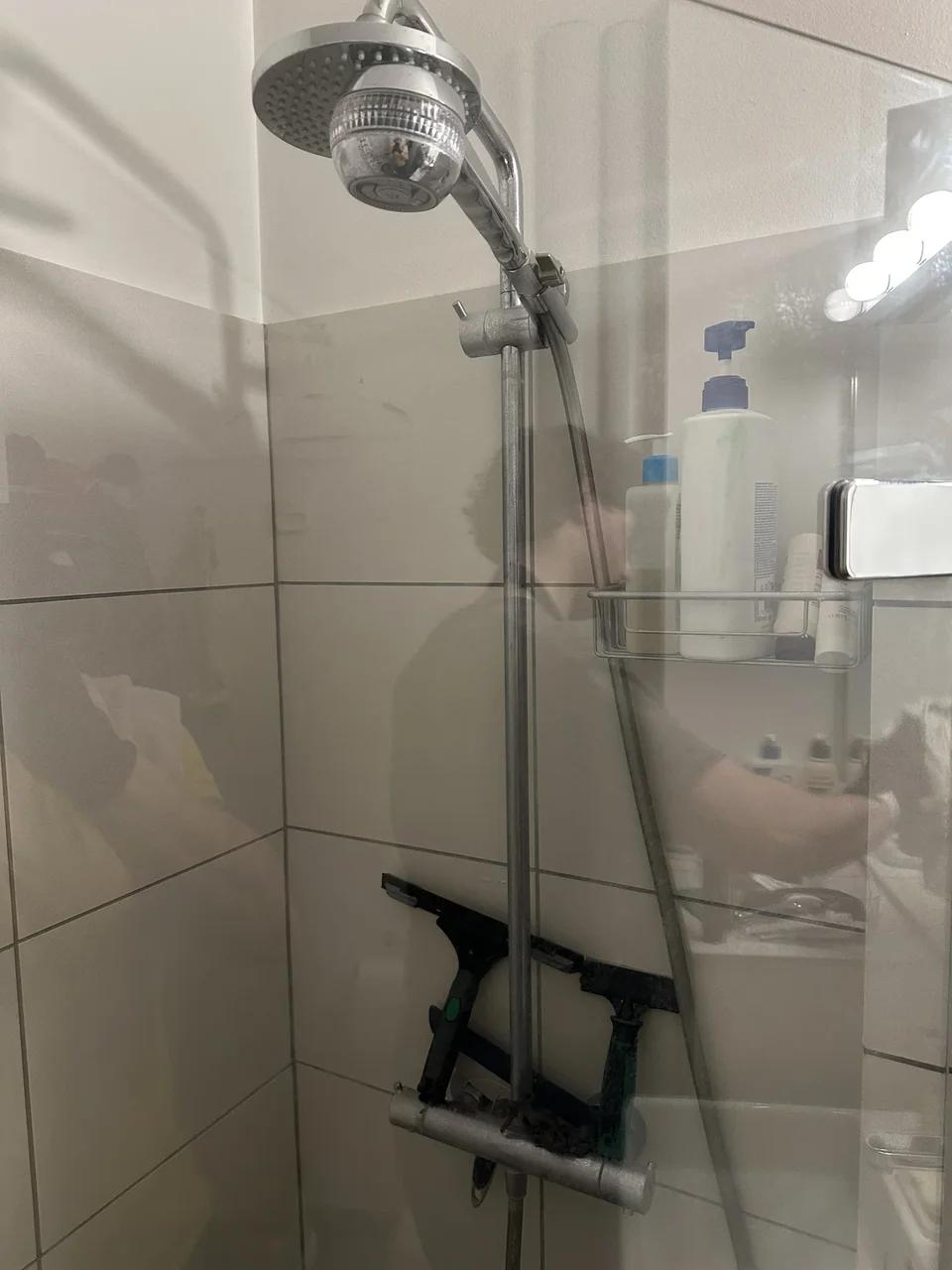 Shower glass descaling, Efter