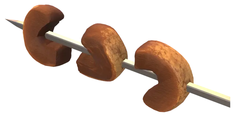 A medium picanha skewer