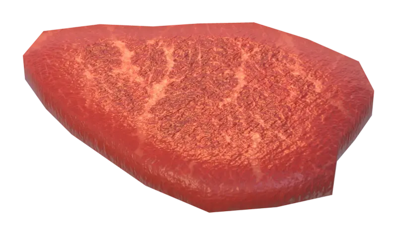 A raw slice of picanha