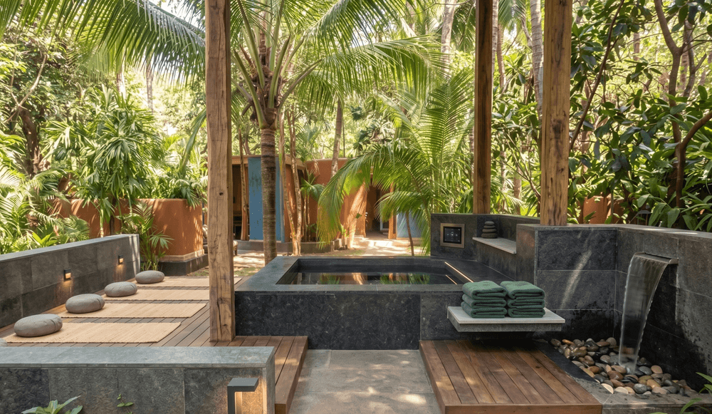 Breath and Plunge ritual at Soma Cove longevity wellness spa Nalanda Retreat Goa