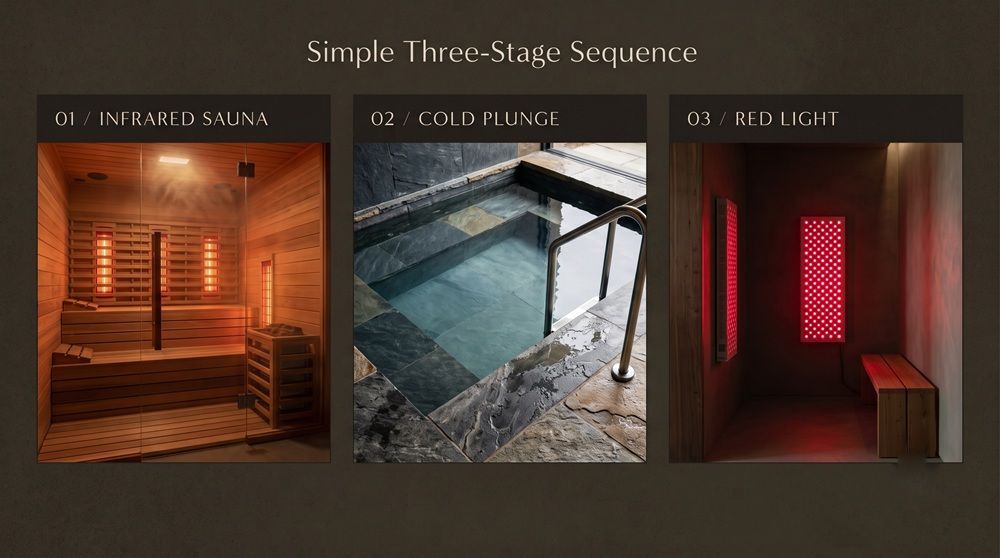Longevity Circuit three-stage sequence at Soma Cove Nalanda Retreat
