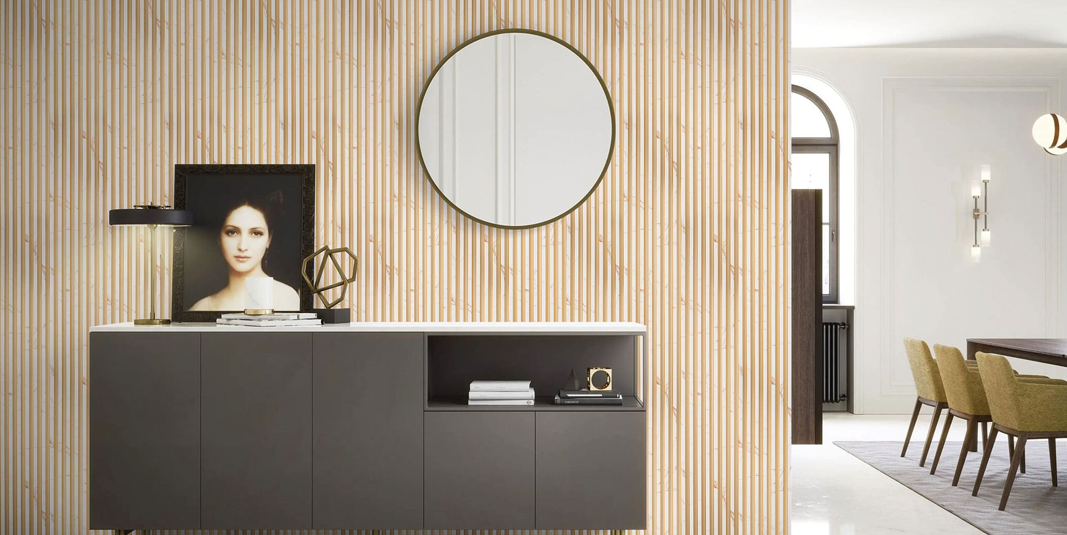 Interior Decorative Panelling and wall highlighters Chennai Charcoal wooden veneers decorative indoor wall cladding laminates MDF and PVC wall panels Chennai