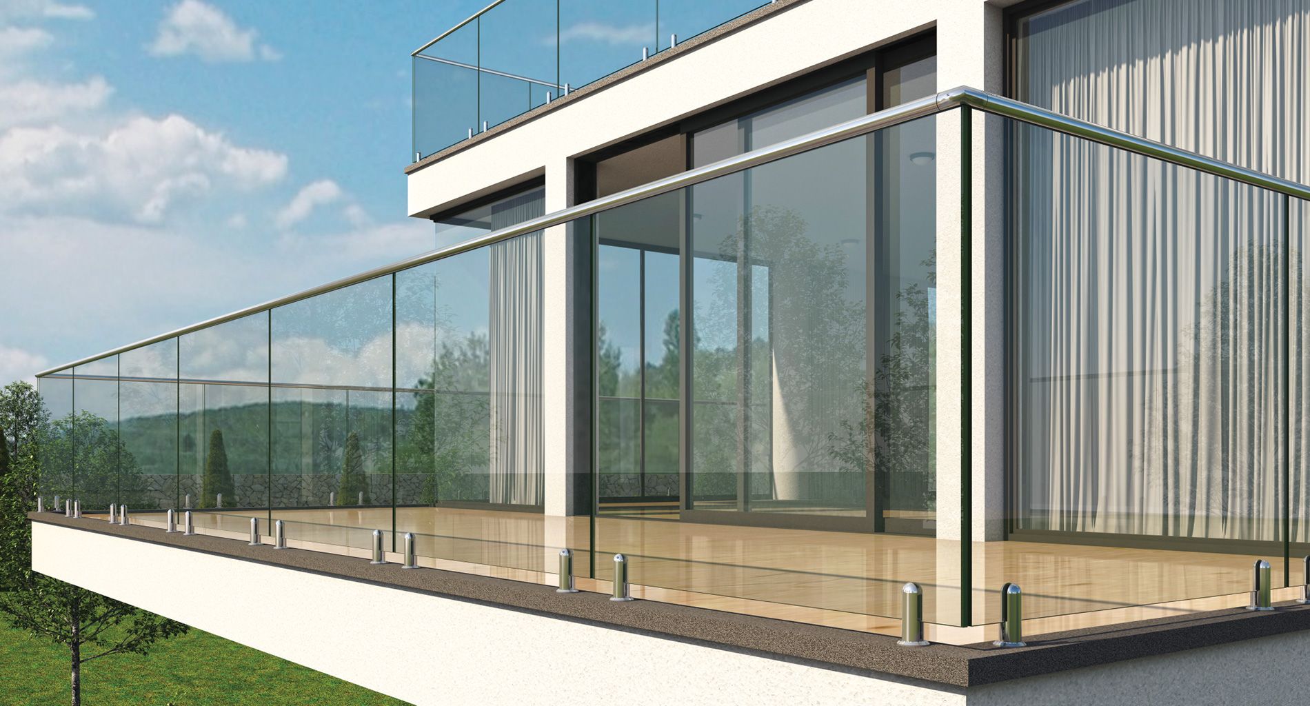 Balcony Glass Railing