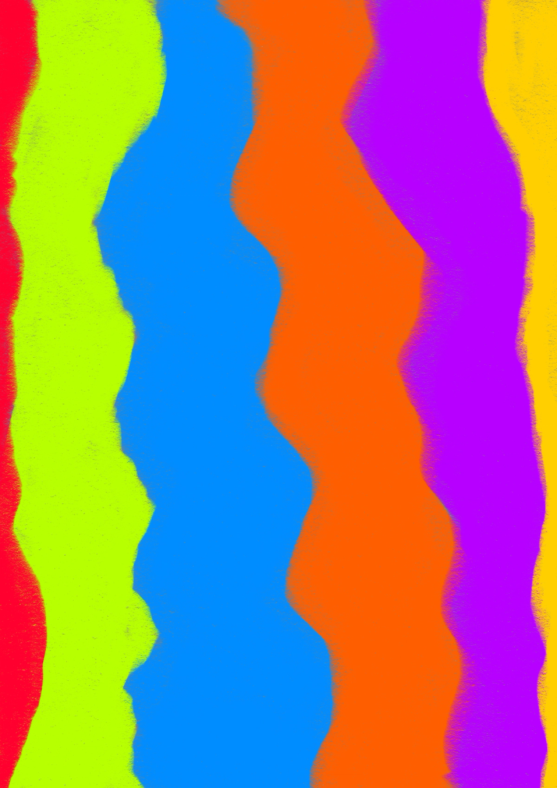 Image of a colorful drawing with loose columns representing an abstract waterfall.
