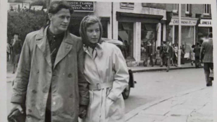 Jean and Freddy, the day they bought their wedding rings 1950