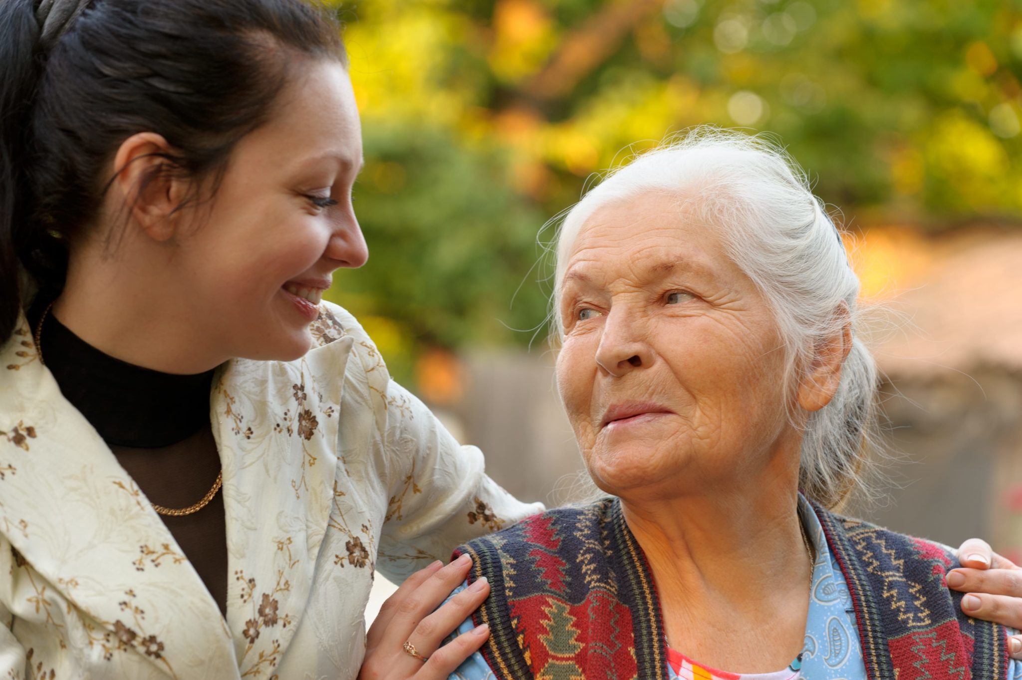 Carer with elderly woman