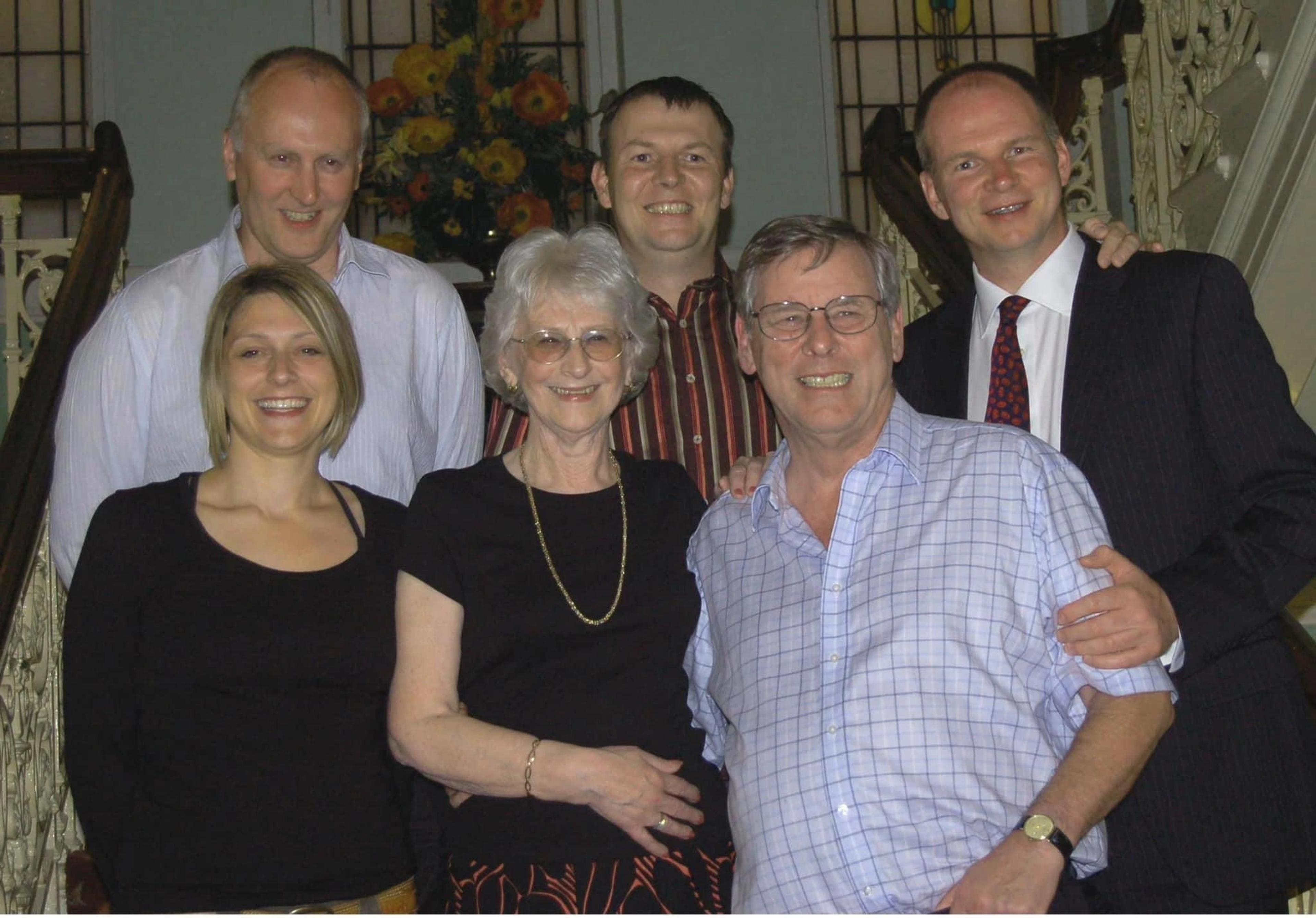 Jean and John at home with their family