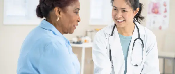 Nurse with elderly woman