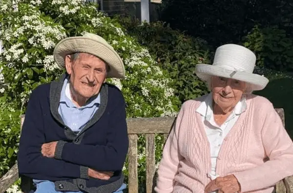 Couple sitting on a bench