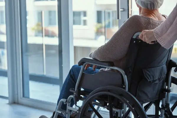 Older woman in a wheelchair