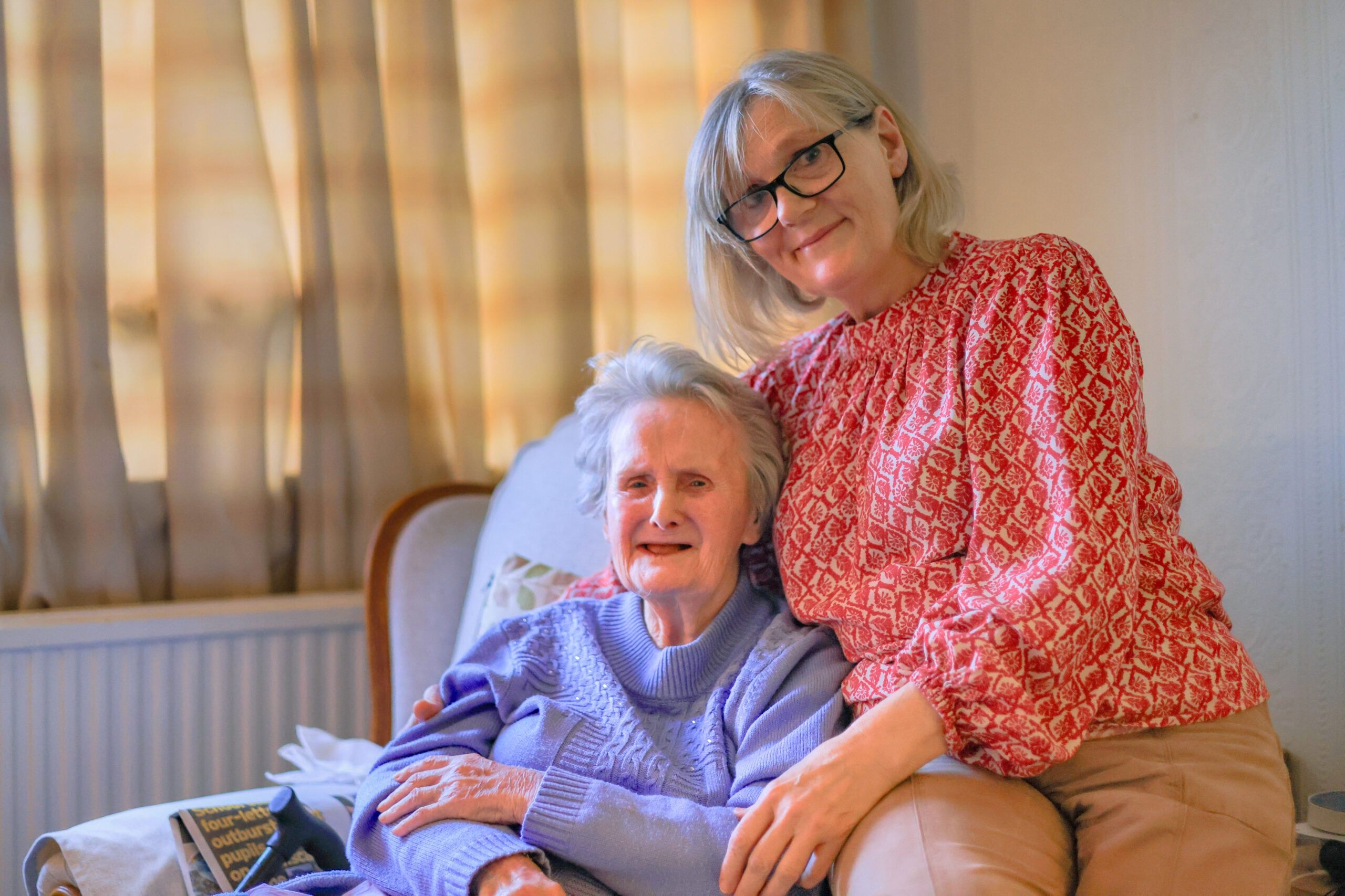 Jill and Pat and Lynne in Pat's home