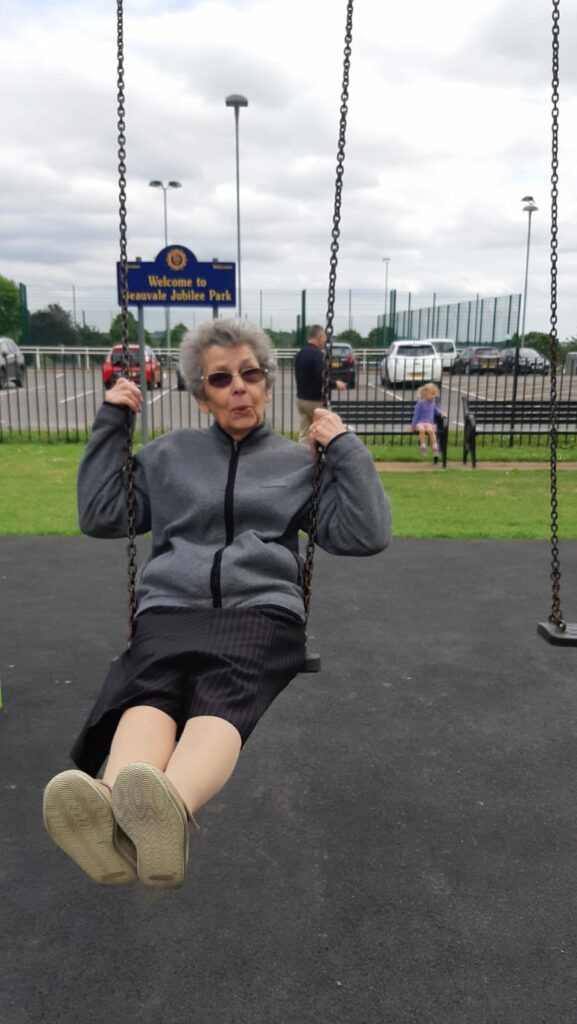 Enjoying a trip to the local park