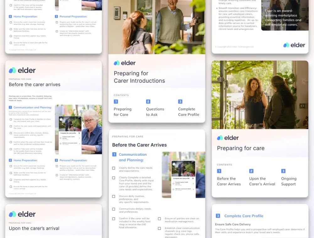 Help guides on MyElder