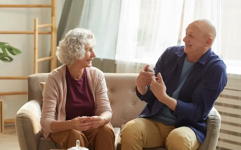 Couple having a chat
