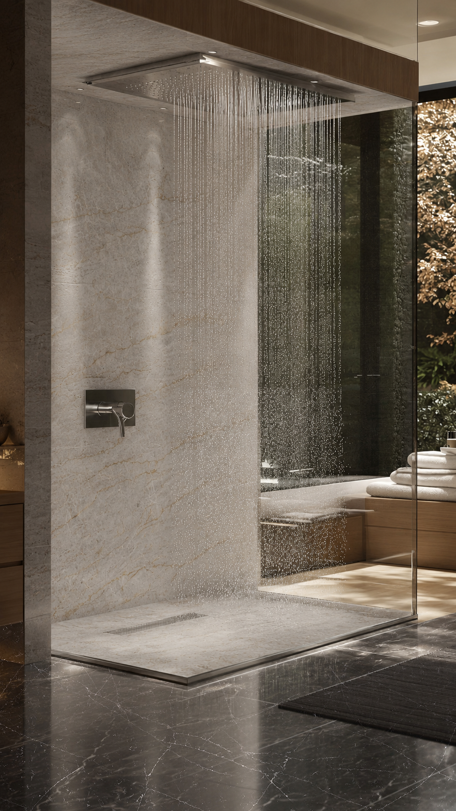 Spa wet room surface
