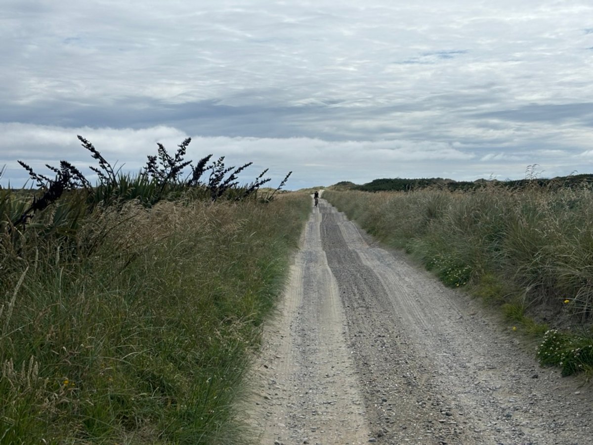 Biking back from the beach