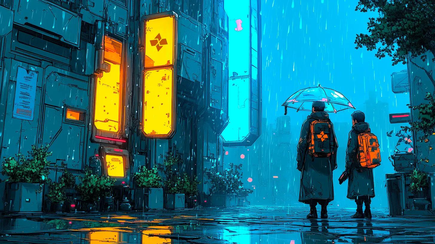 An illustrated city built around glowing Cartesi infrastructure