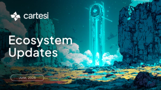 Cartesi Ecosystem Updates for June 2026 featuring futuristic digital infrastructure artwork representing decentralized computing, blockchain innovation, and the Cartesi ecosystem.