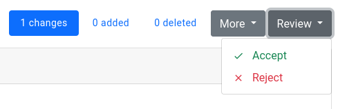 Image of user accepting the changes