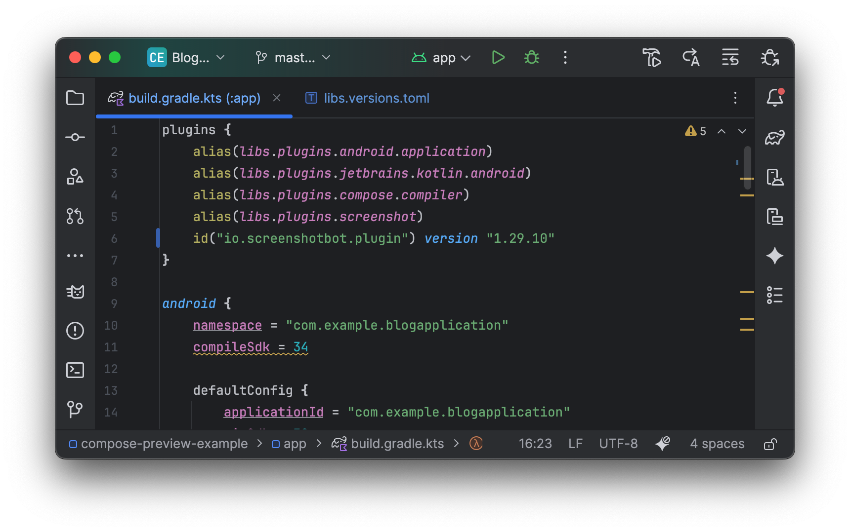 Image of Screenshotbot Gradle plugin configuration