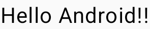 "Hello Android", but it's just an image generated from the screenshot test