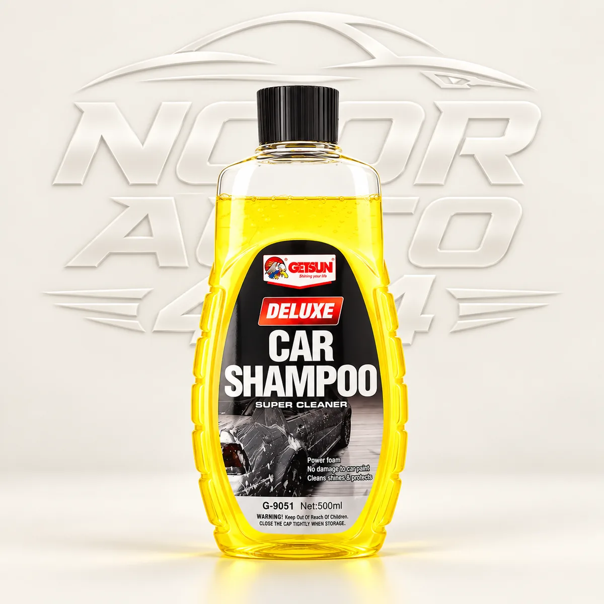 Getsun Deluxe Car Shampoo Super Cleaner 500 ml bottle, front view