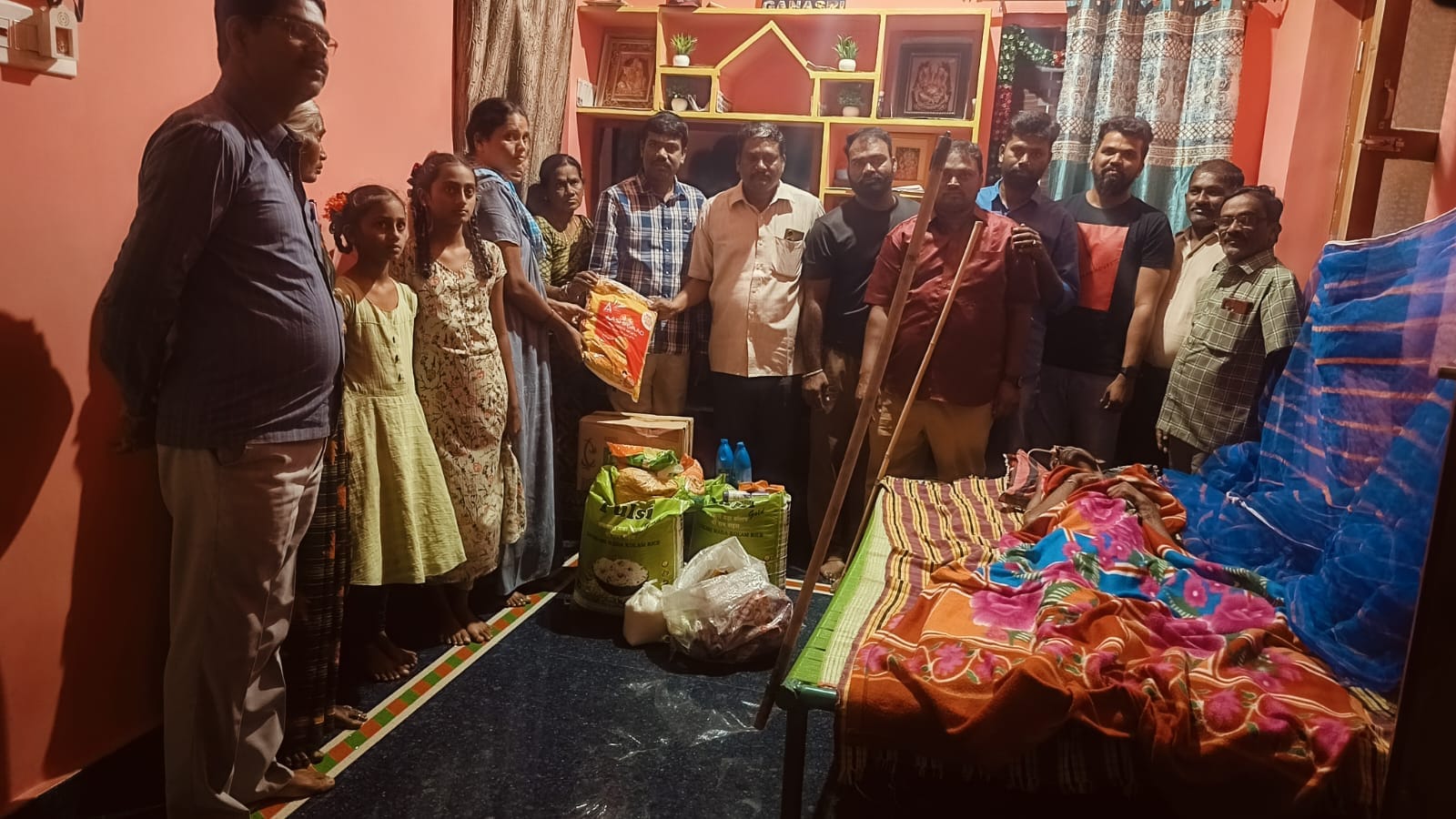 Extending a helping hand with essential supplies to support a family in need