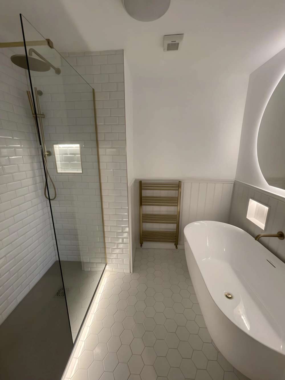 Utopia White Hex Floor Tile