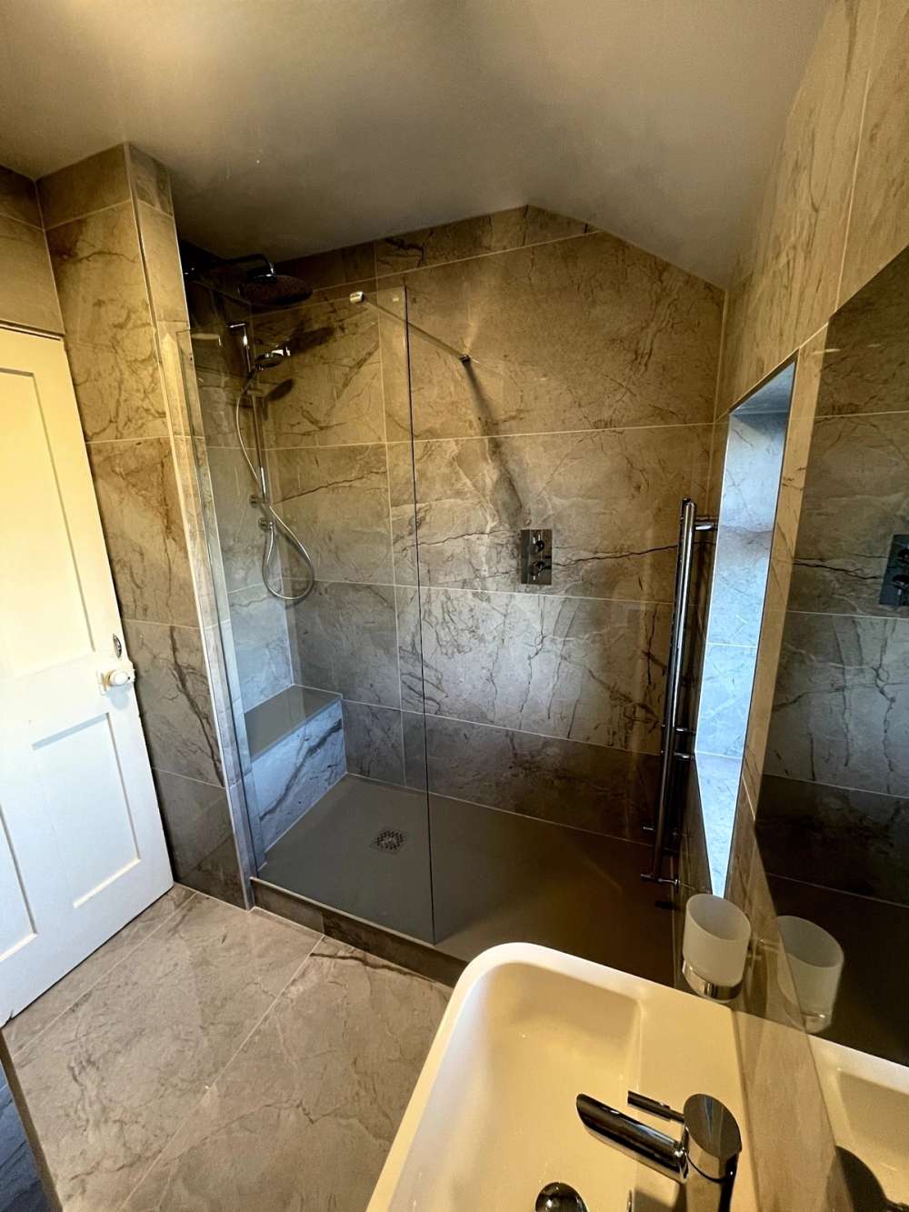 1000mm Wetroom Panel in Chrome