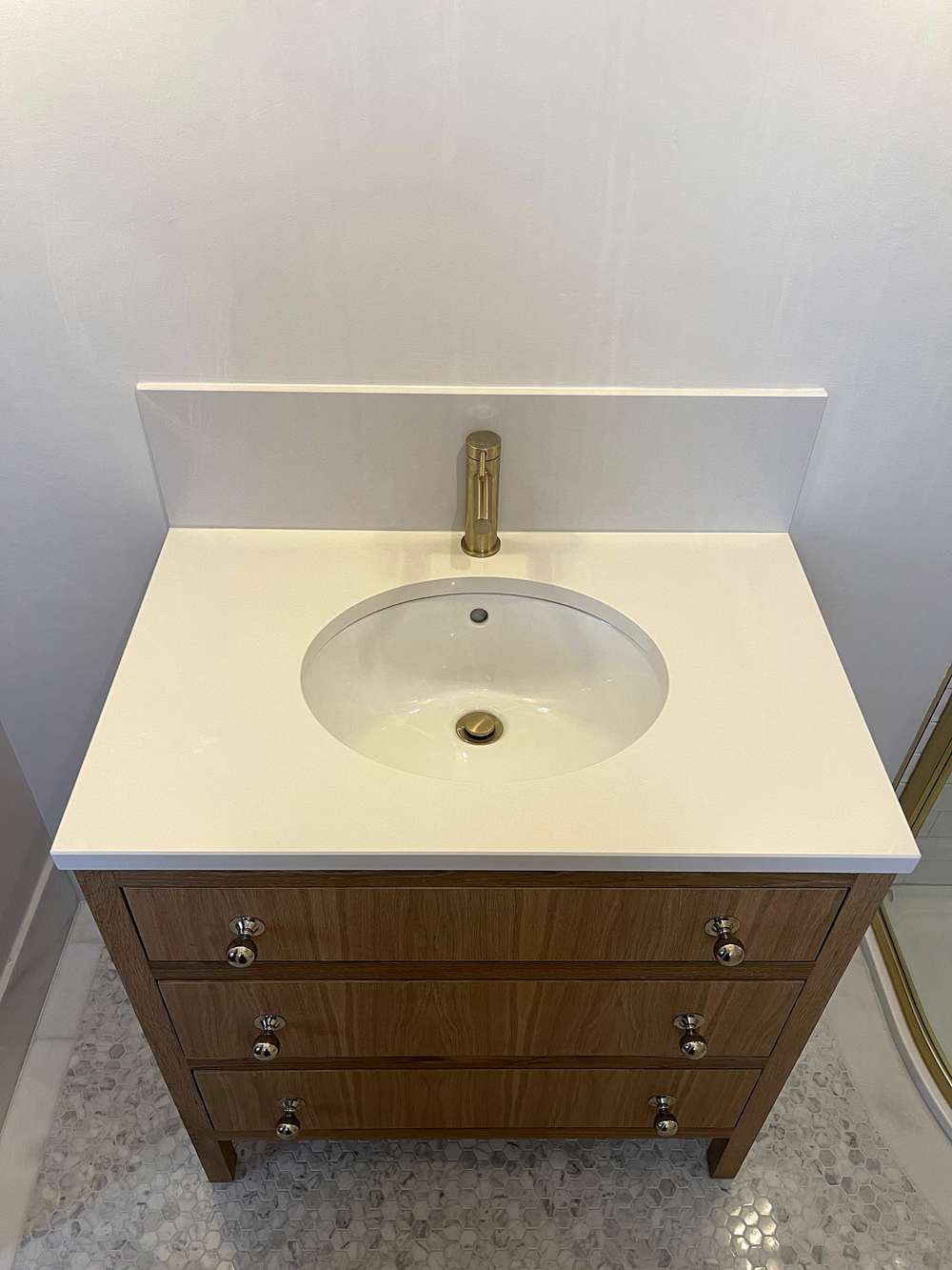 Athem Basin Mixer in Brushed Brass