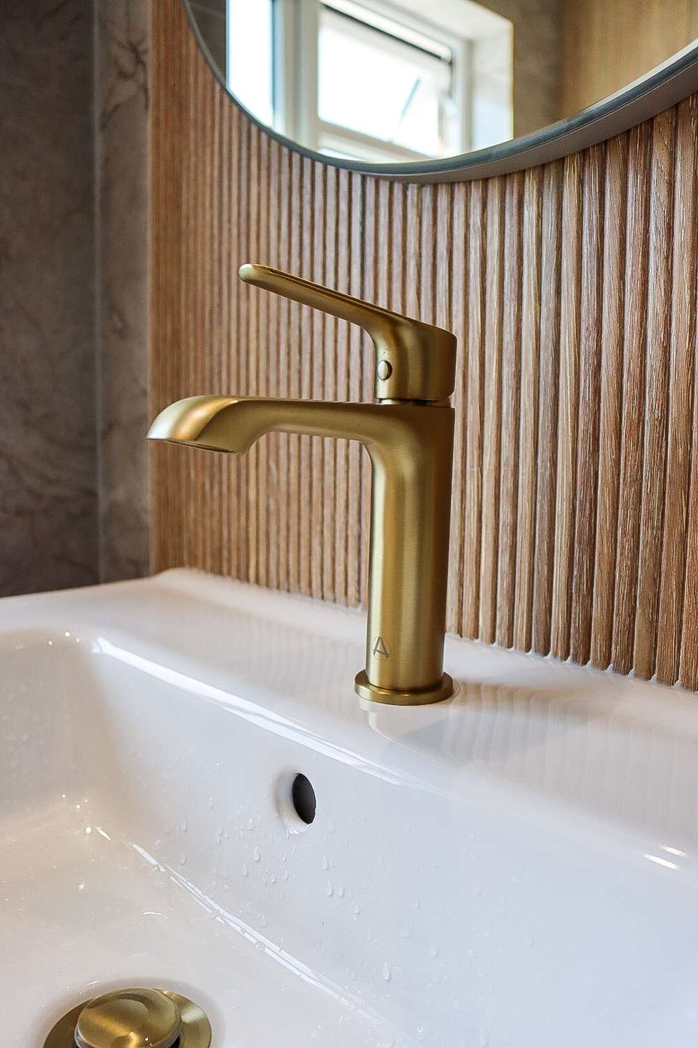 Aqualla Brushed Brass Basin Mixer