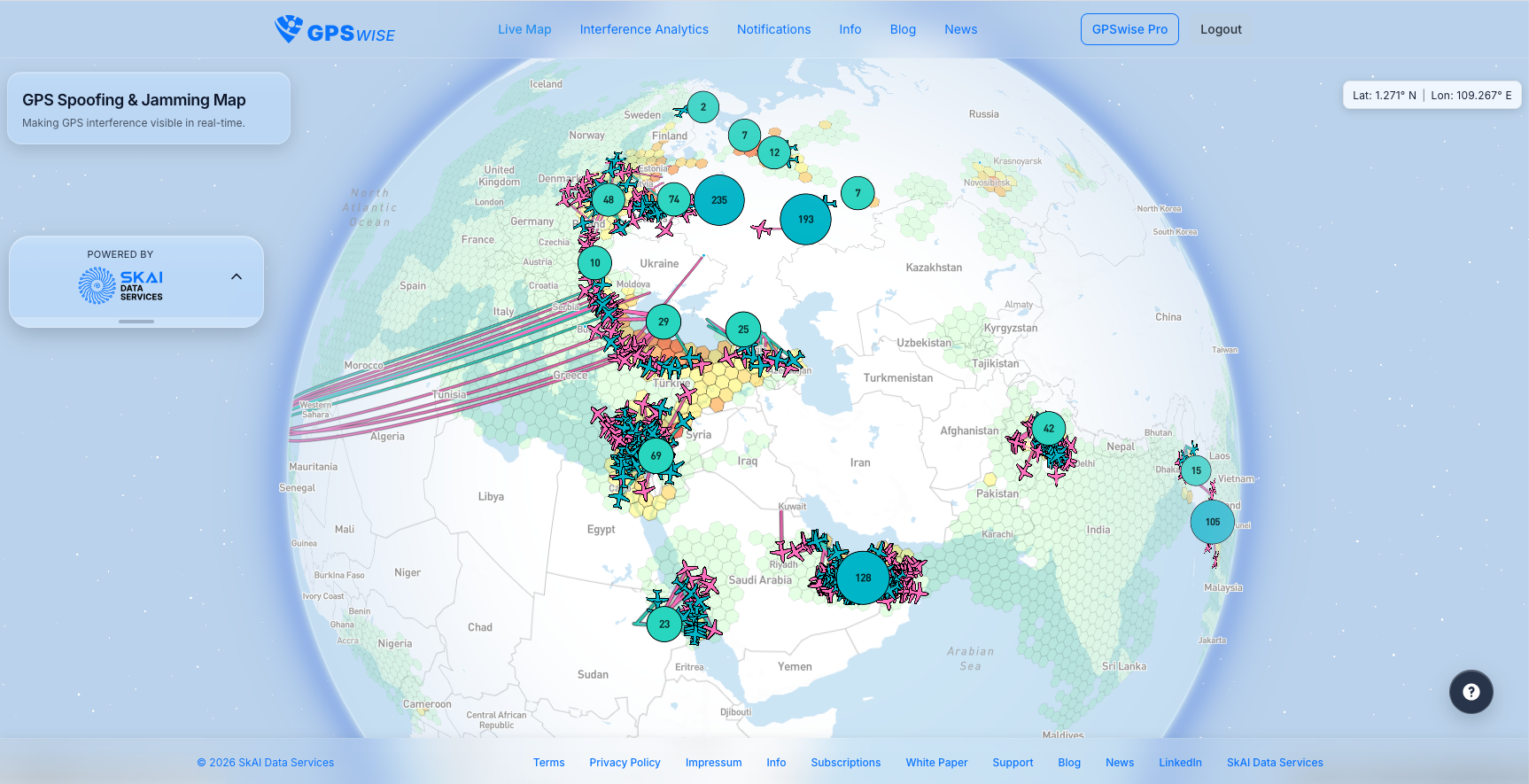 GPSwise Update: Wingbits Integration, Faster Jamming Detection, and Better Coverage