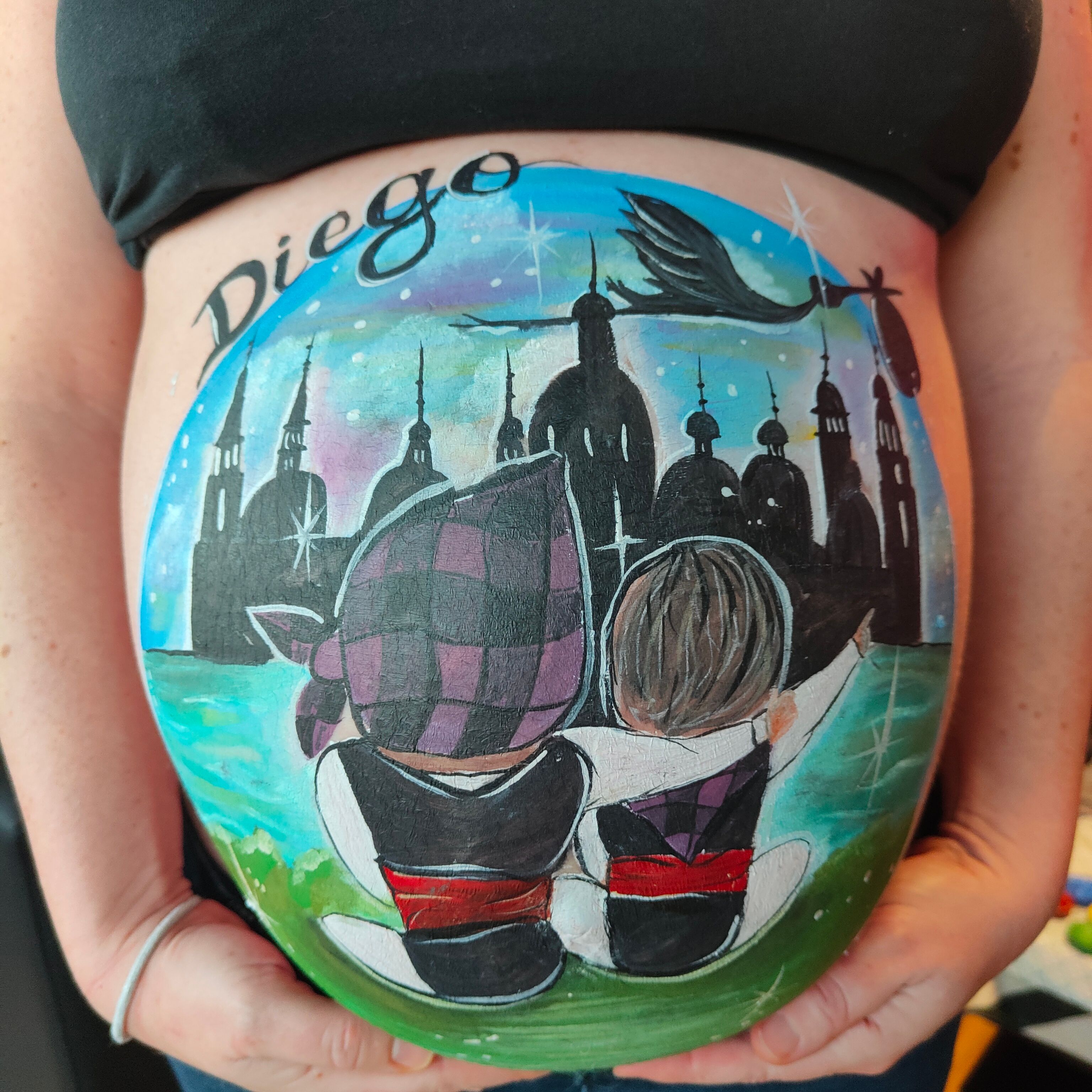 Diseño de bellypainting hermanos baturros 