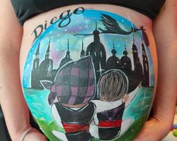 Diseño de bellypainting hermanos baturros