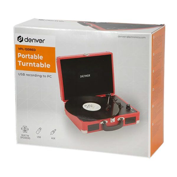 DENVER VPL-120 GRAMOFON CRVENI