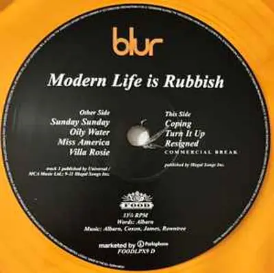 BLUR MODERN LIFE IS RUBBISH 2LP