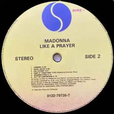 MADONNA LIKE A PRAYER LP
