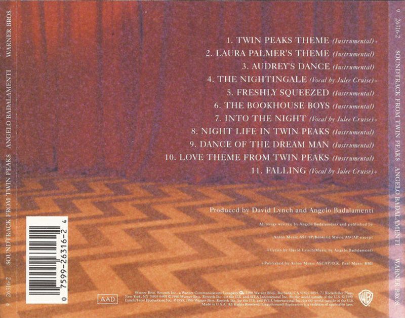 ANGELO BADALAMENTI MUSIC FROM TWIN PEAKS VINYL