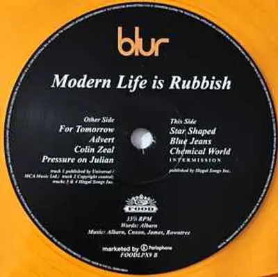 BLUR MODERN LIFE IS RUBBISH 2LP