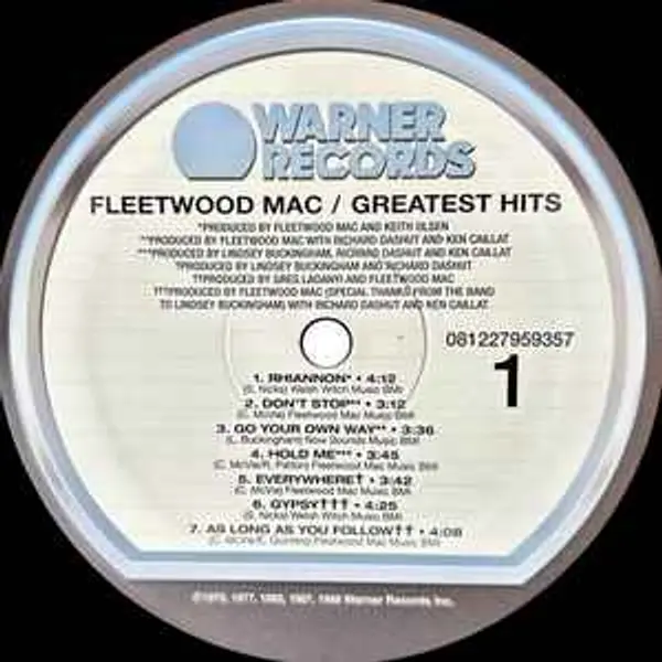 FLEETWOOD MAC GREATEST HITS LP