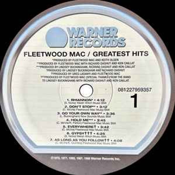 FLEETWOOD MAC GREATEST HITS LP