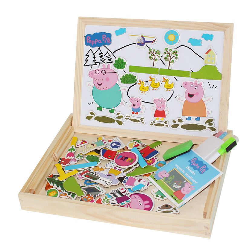 MAGNETNA DRVENA TABLA PEPPA PIG 100pcs