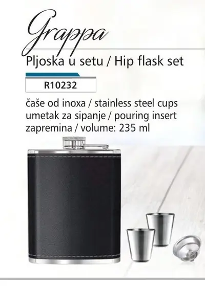 PLJOSKA U SETU GRAPPA - gift