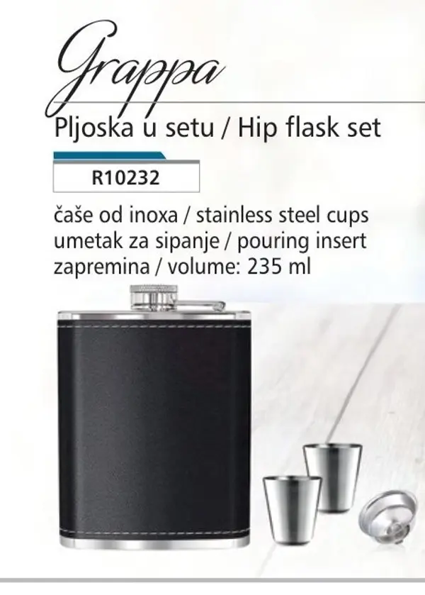 PLJOSKA U SETU GRAPPA - gift