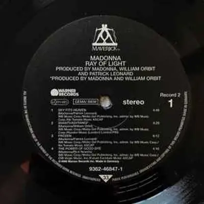 MADONNA RAY OF LIGHT 2LP