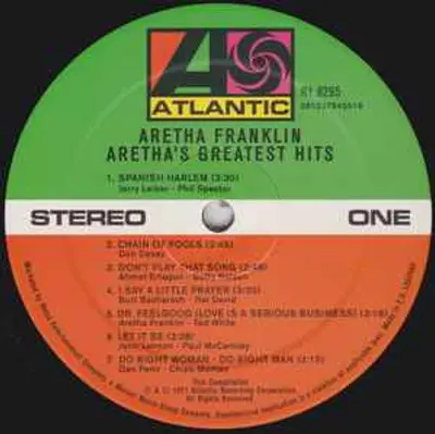 ARETHA FRANKLIN GREATEST HITS LP
